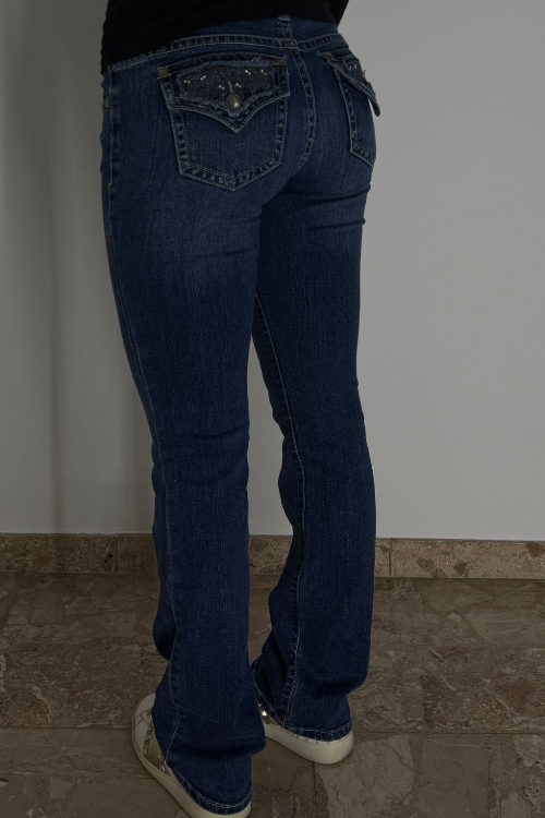 Flared Jeans backprint 011