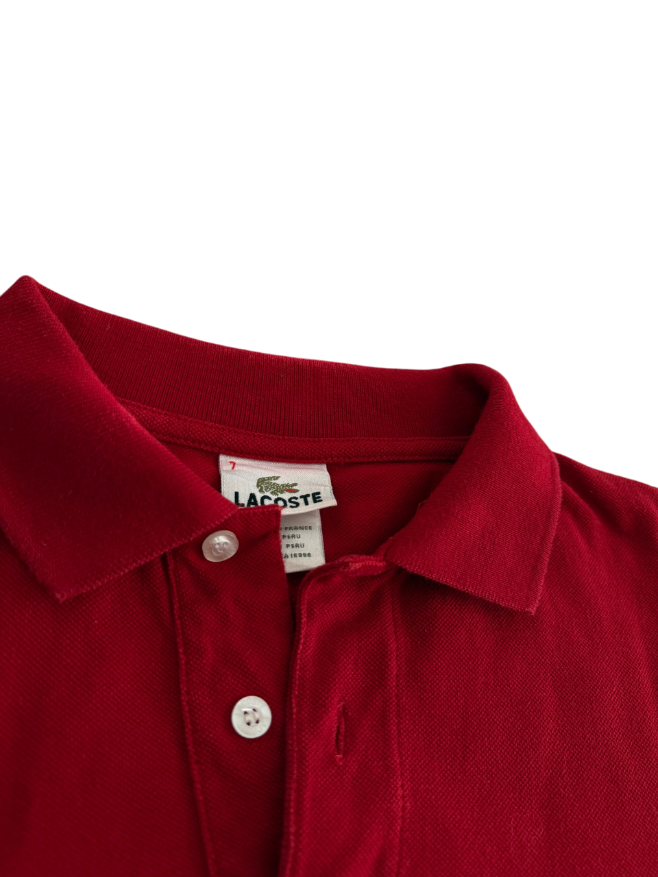 Lacoste Polo red (L)