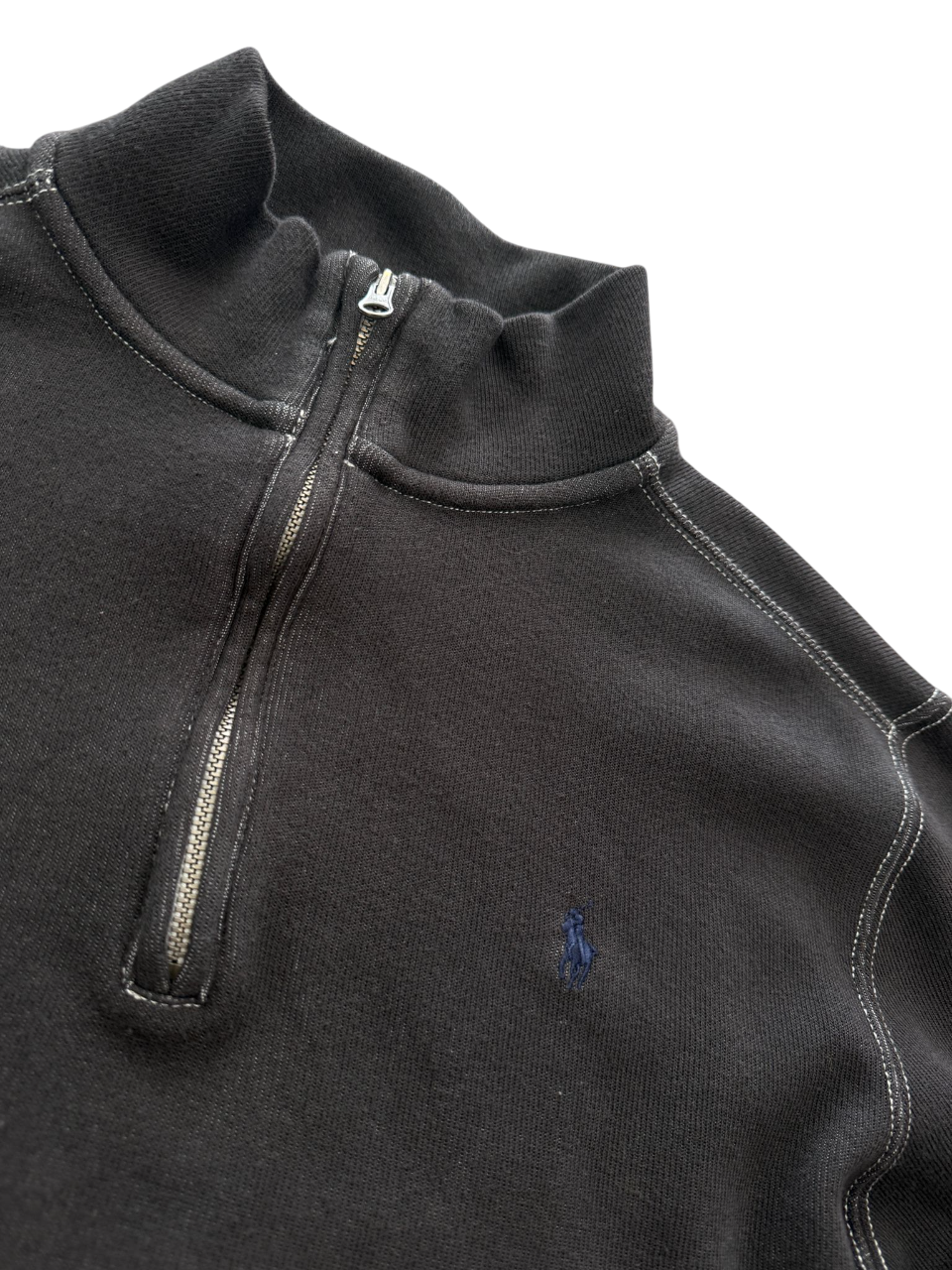 Ralph Lauren half zip black (S)
