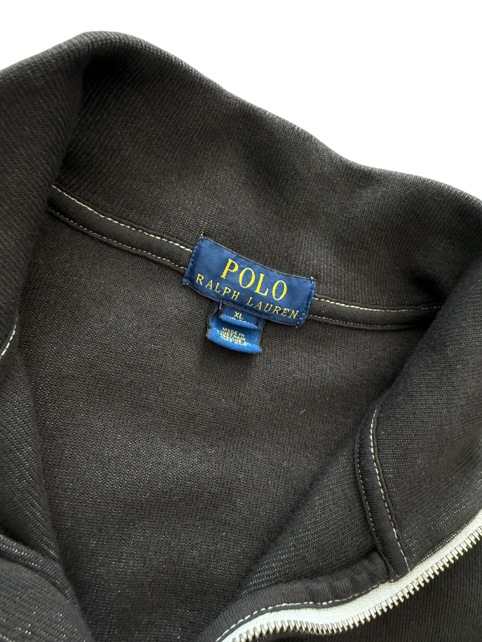 Ralph Lauren half zip black (S)