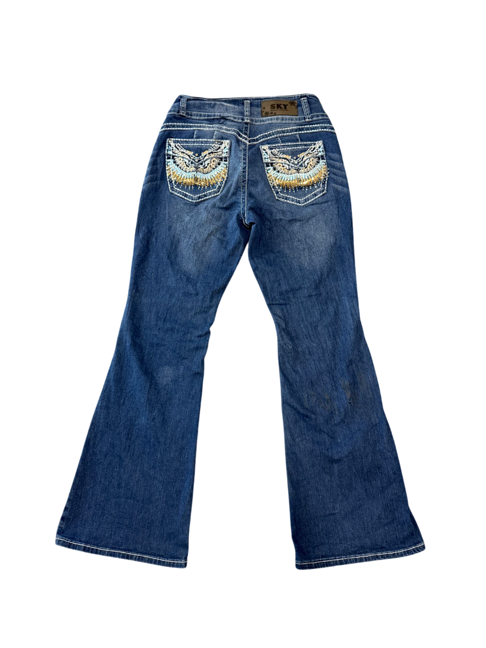 Flared Jeans backprint 017