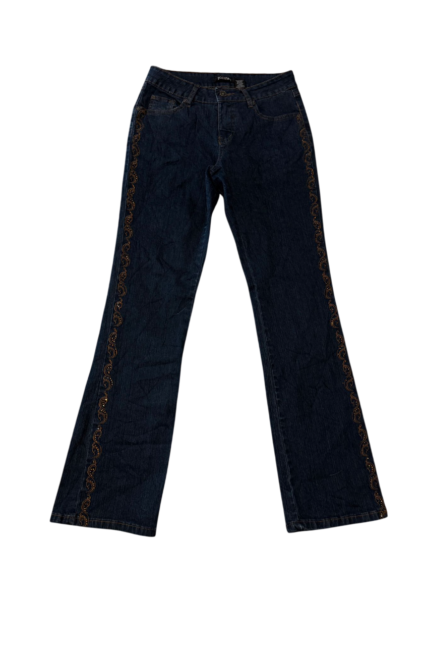 Flared Jeans backprint 019