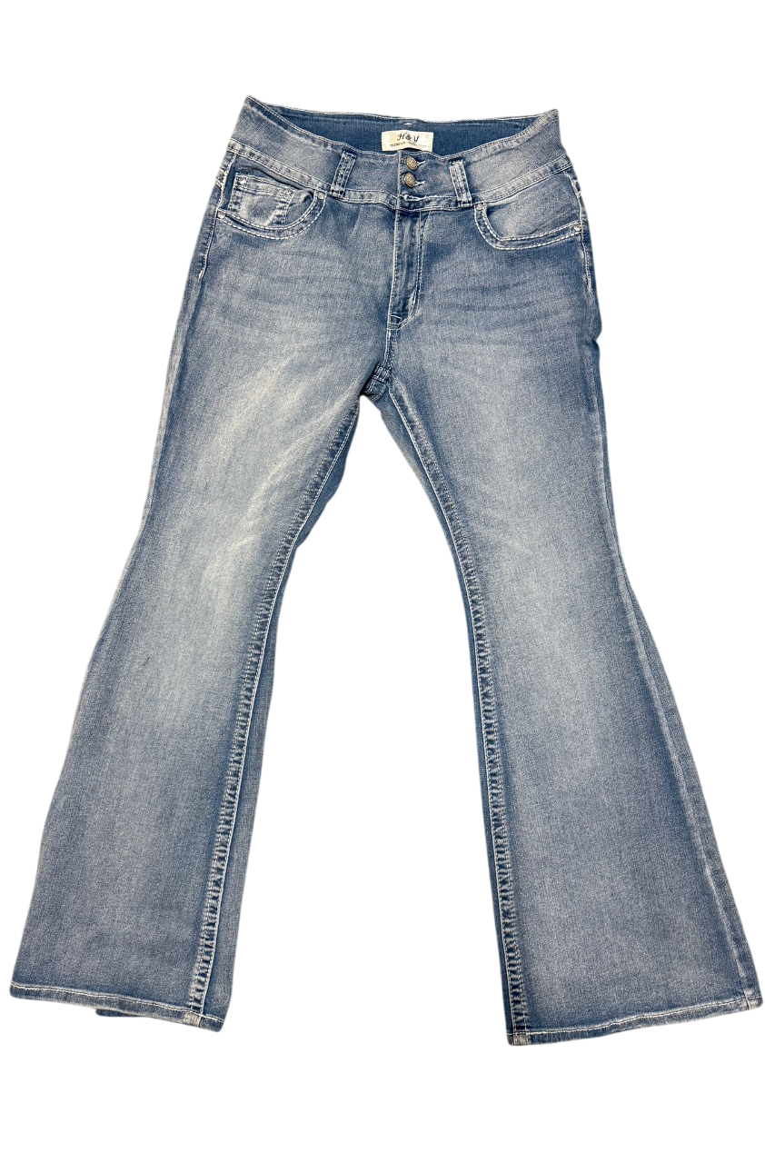 Flared Jeans backprint 020