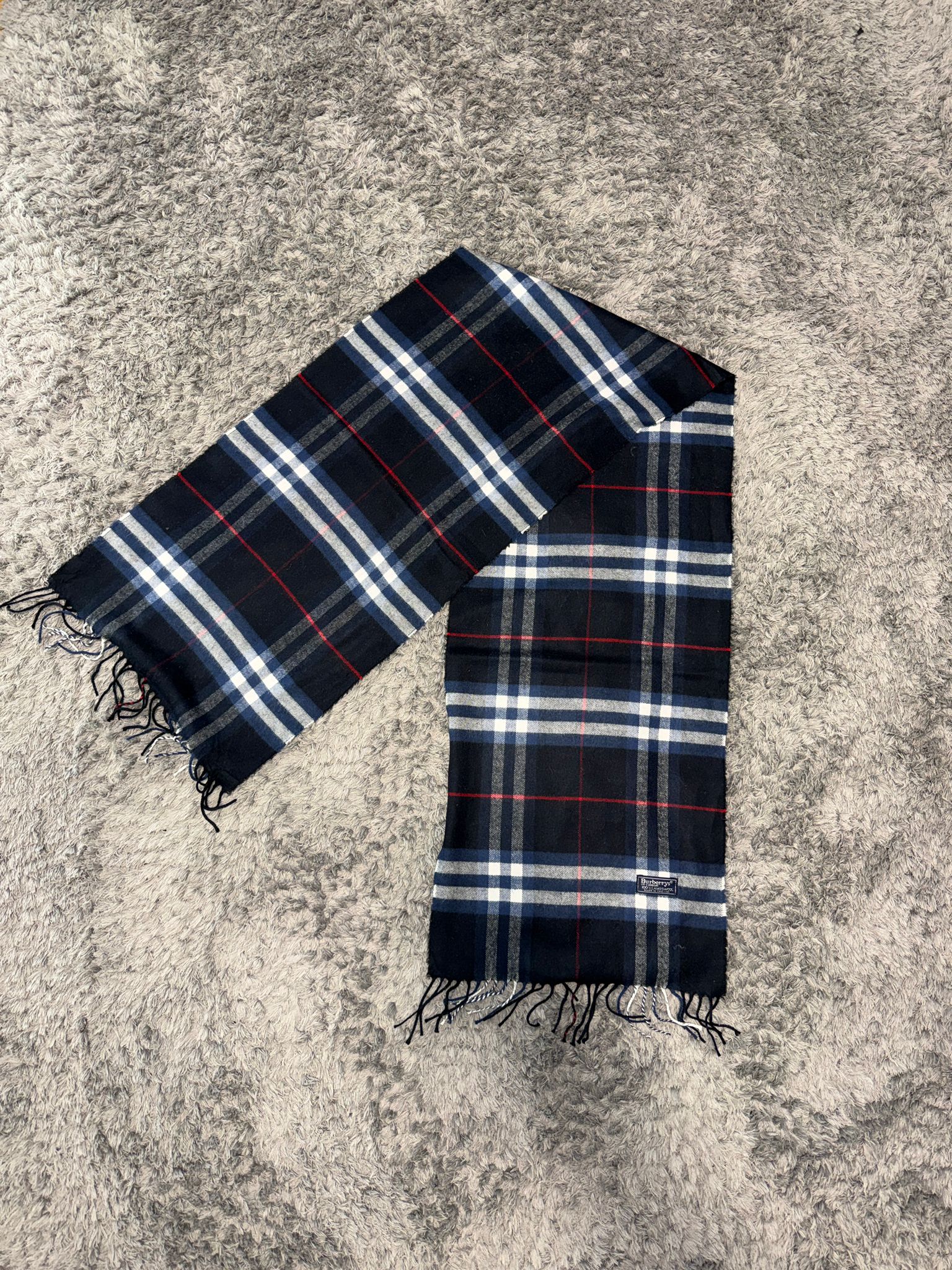 Burberry Schal blau/schwarz