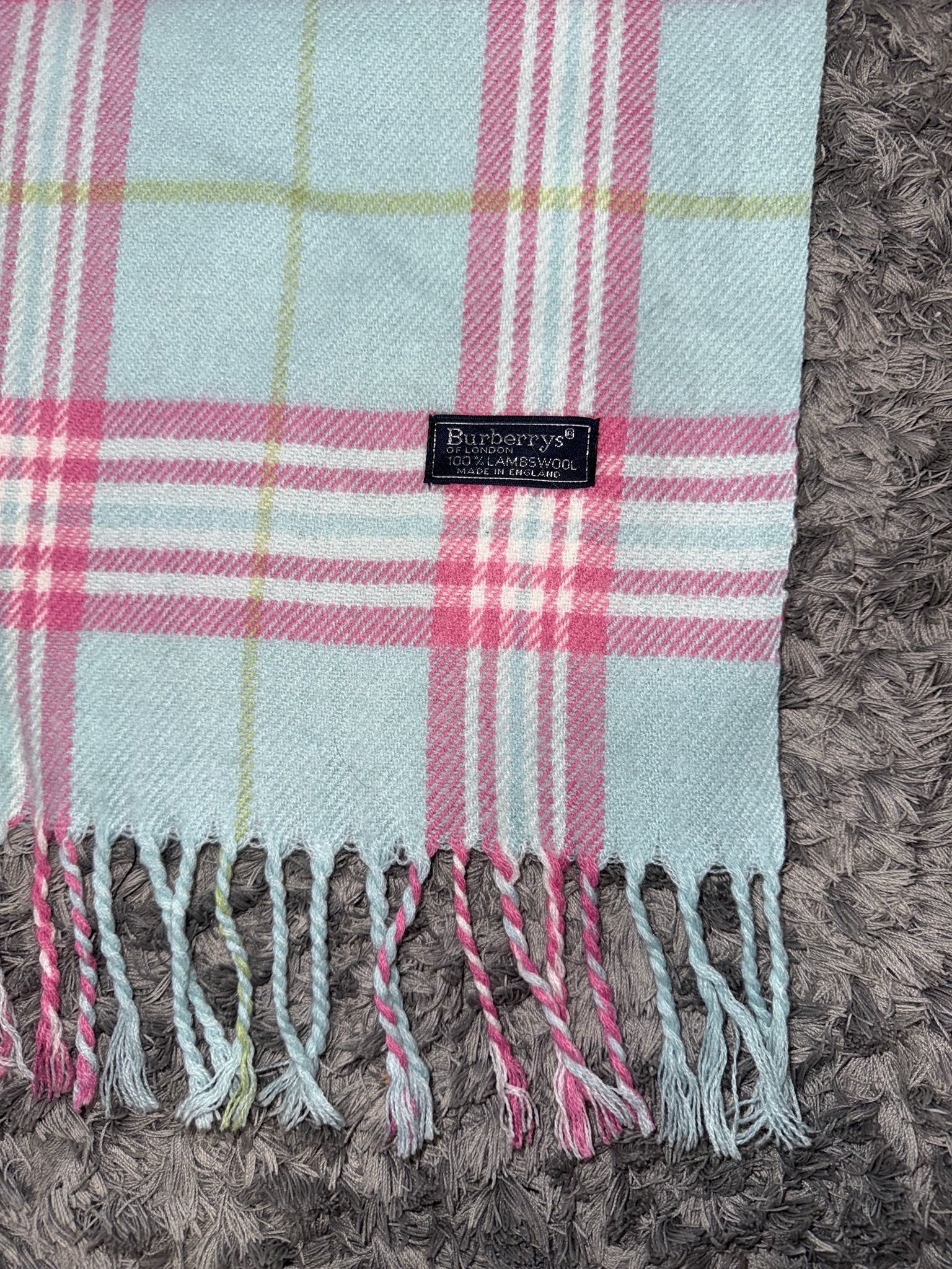 Burberry Schal hellblau/pink