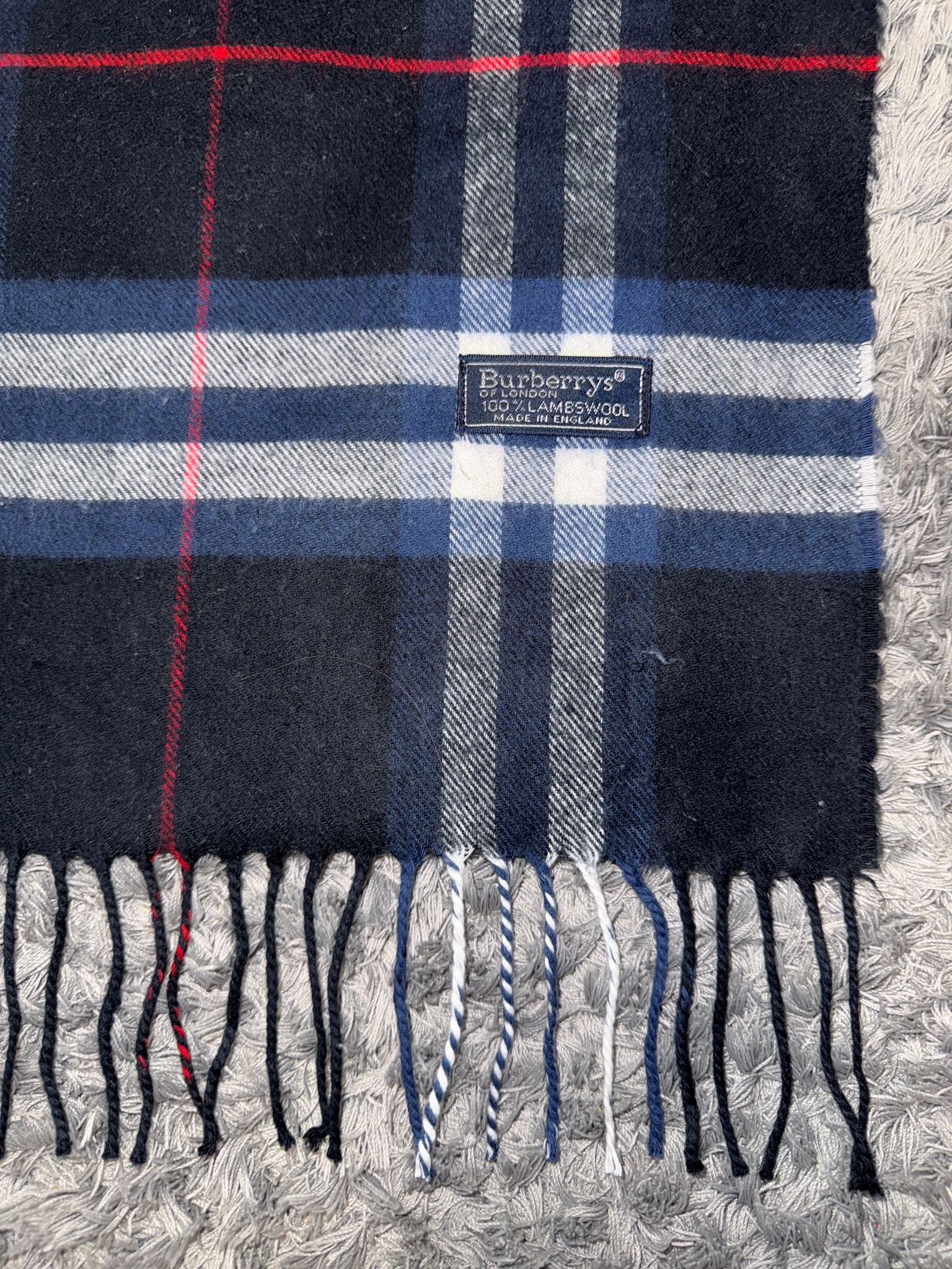 Burberry Schal blau/schwarz