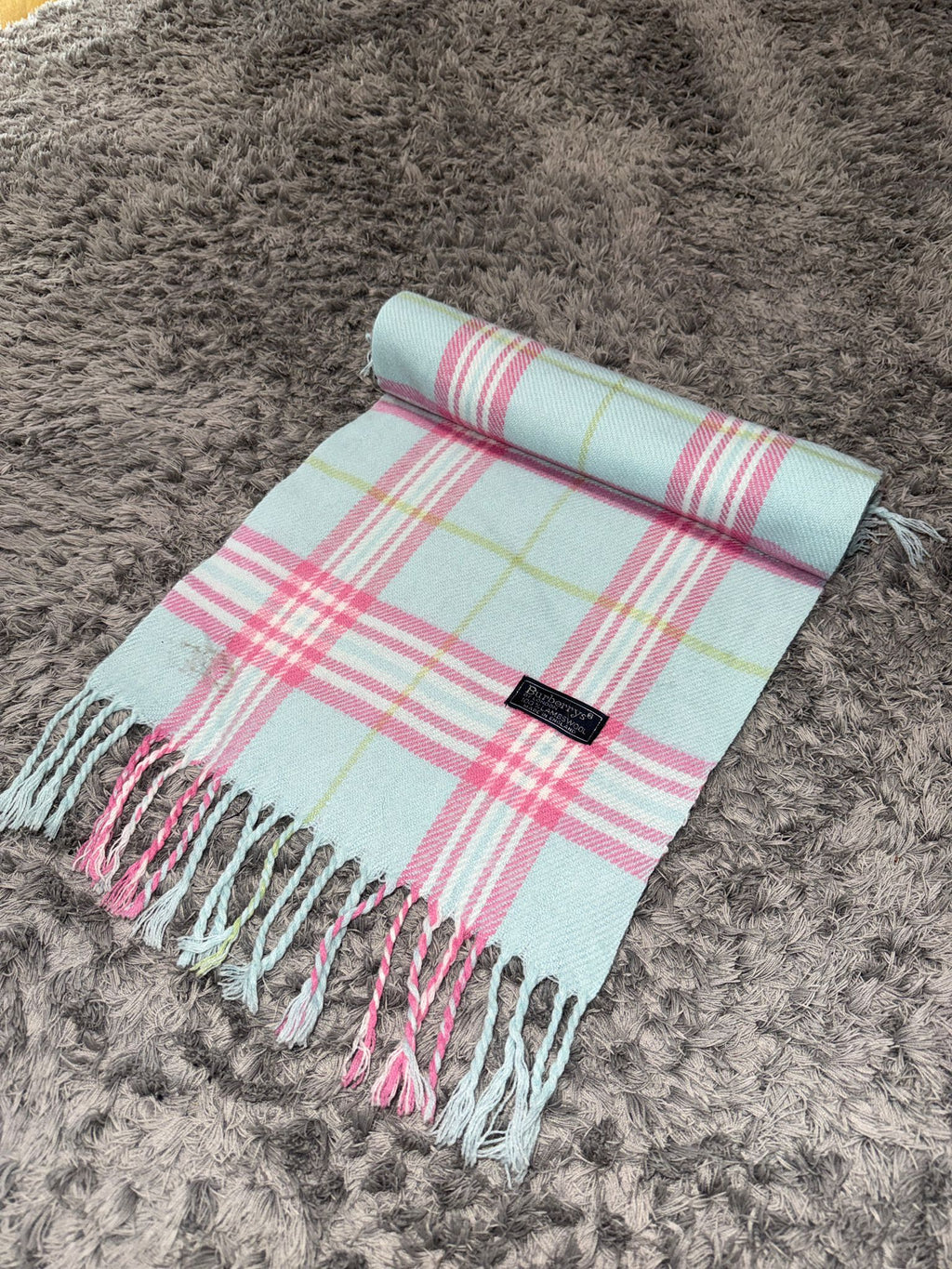 Burberry Schal hellblau/pink