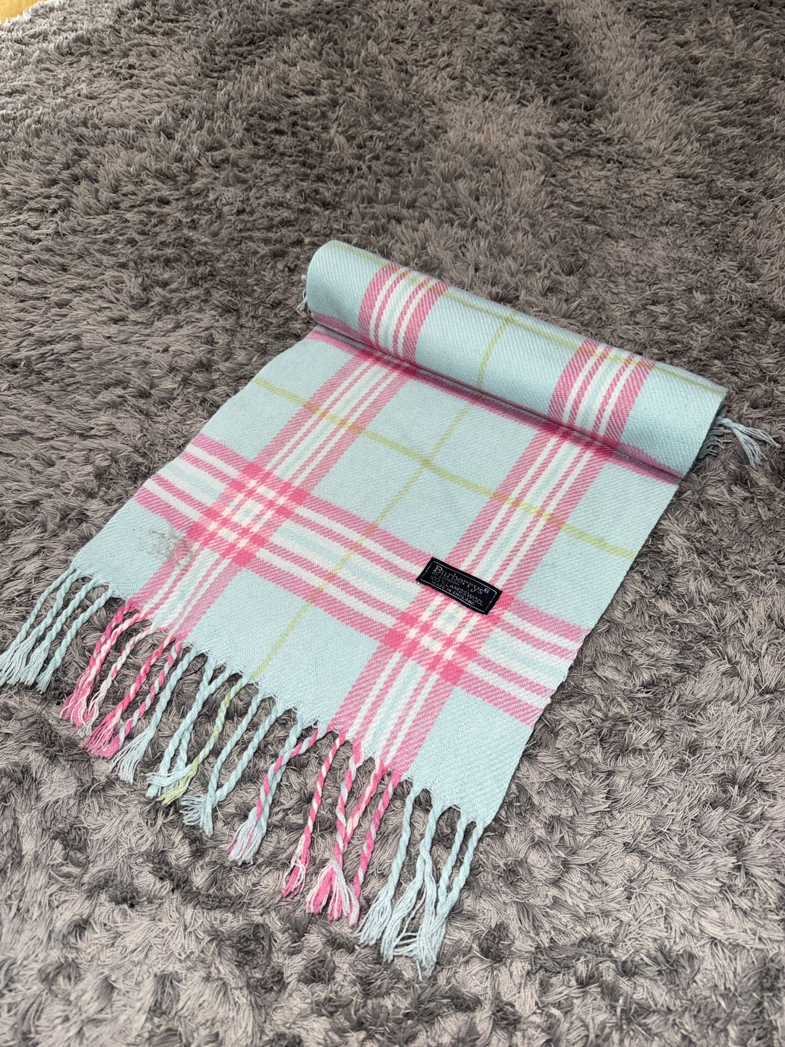 Burberry Schal hellblau/pink