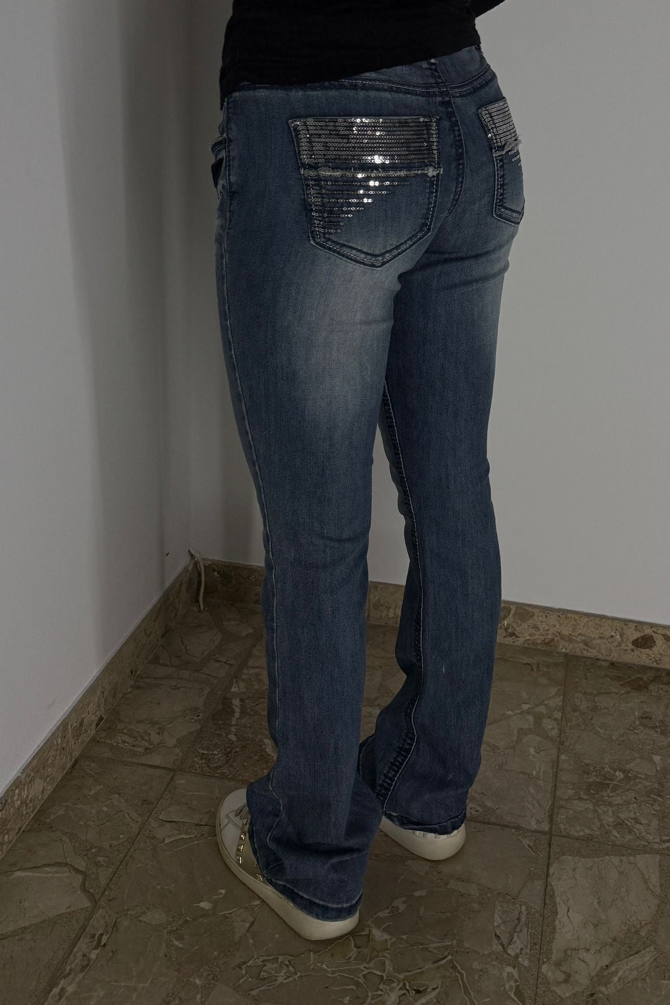 Flared Jeans backprint 03