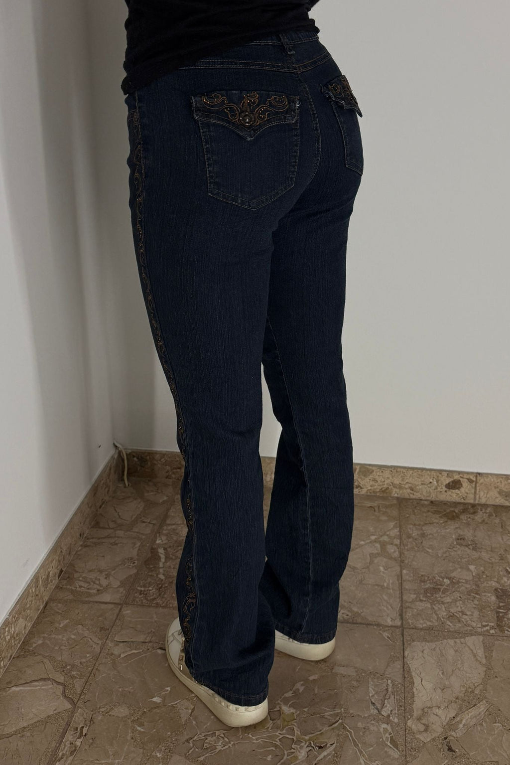 Flared Jeans backprint 019