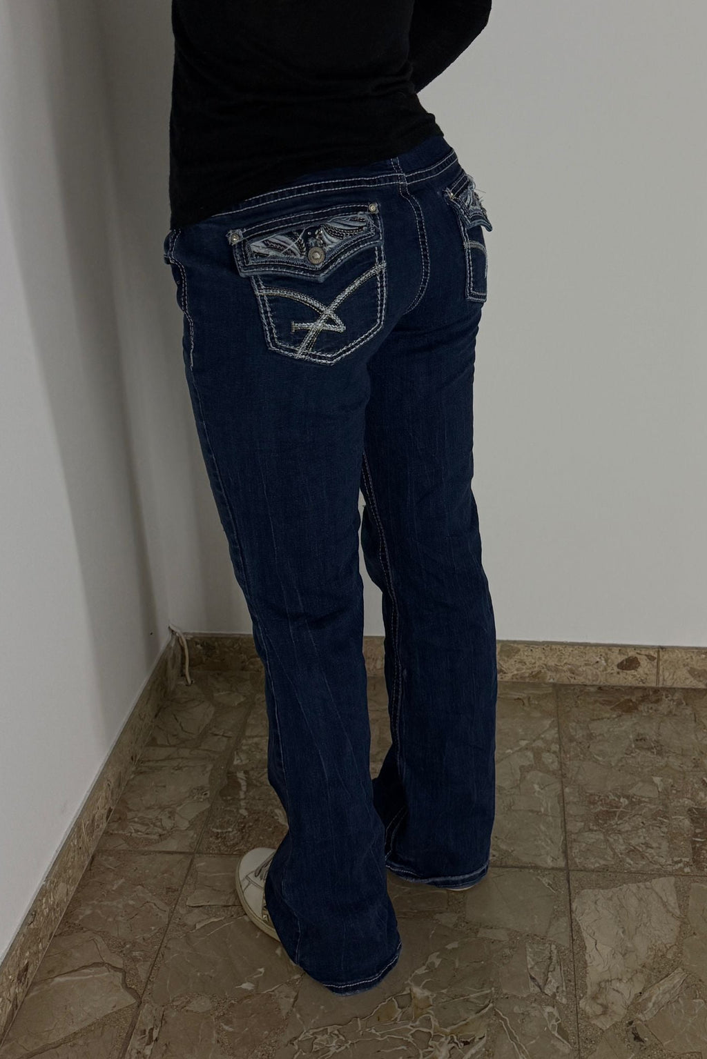 Flared Jeans backprint 016