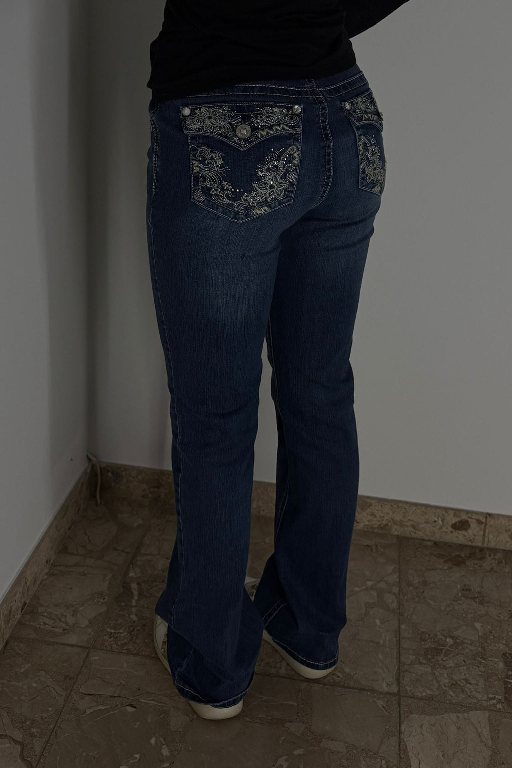 Flared Jeans backprint 06