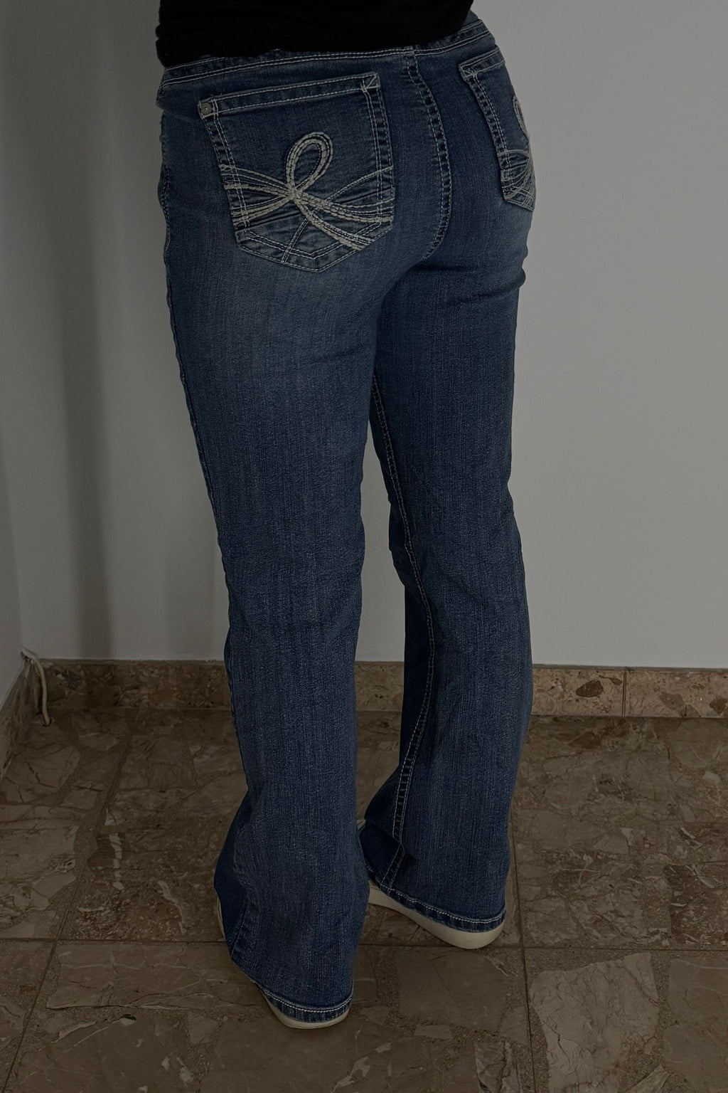 Flared Jeans backprint 012