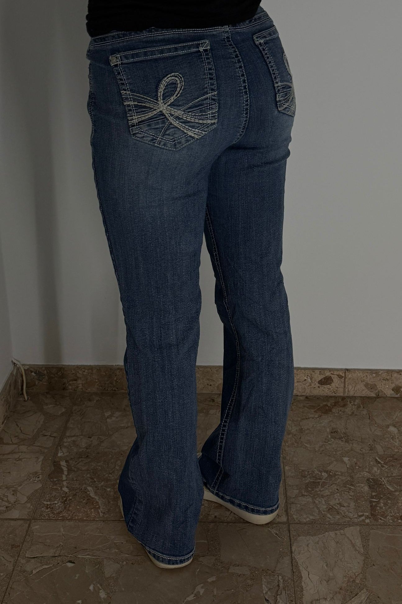 Flared Jeans backprint 012